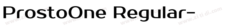 ProstoOne Regular字体转换